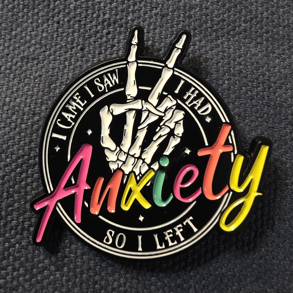 Colorful Anxiety Enamel Pin